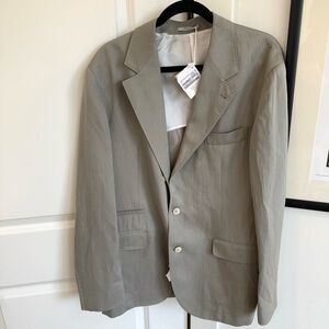 Brunello Cucinelli Khaki Linen Blazer